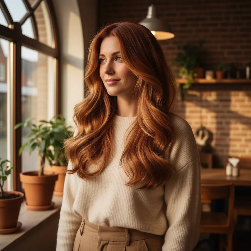 Auburn balayage — Kapsalon Montfoort